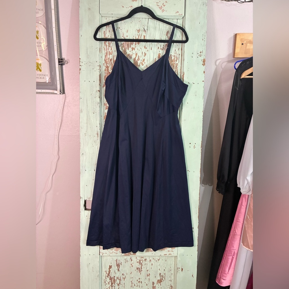 VTG Navy Blue Women's slip Dress nightie